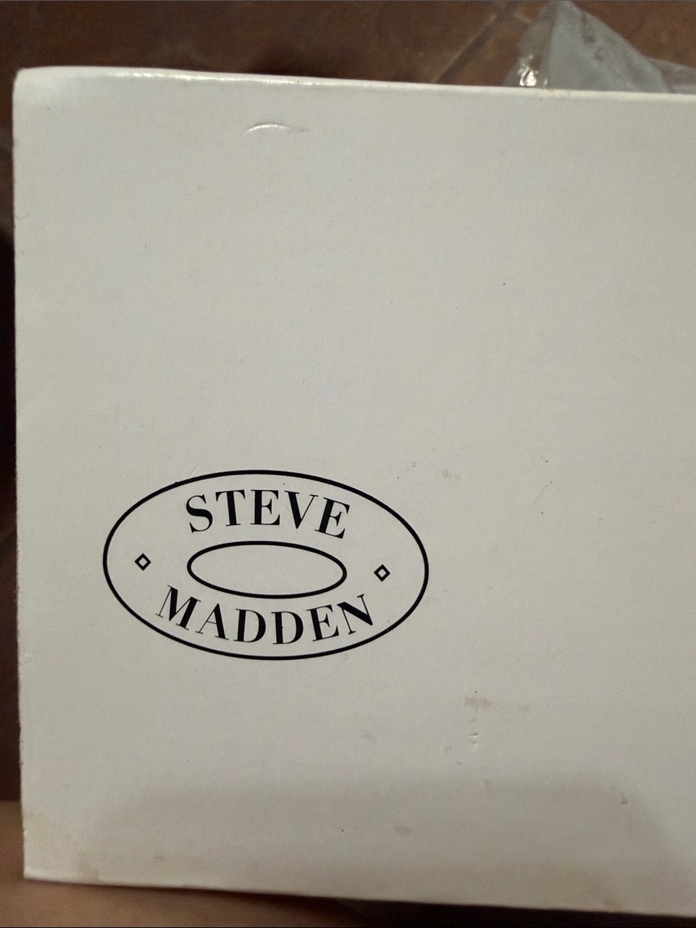 Steve Madden White Box with Black Logo